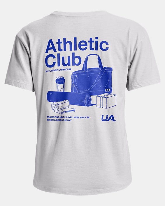 Women's UA Vintage Athletic Club Short Sleeve in Gray image number 5